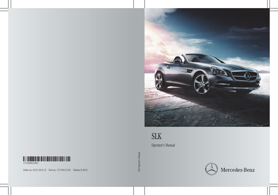 Mercedes-Benz SLK-Class 2012 Owners Manual User Manual | 334 pages