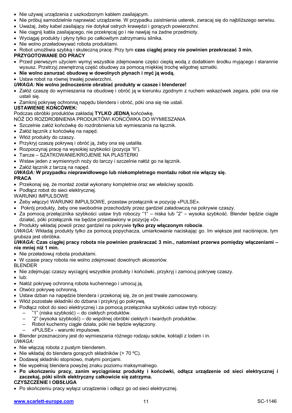 Scarlett SC-1146 User Manual | Page 11 / 27