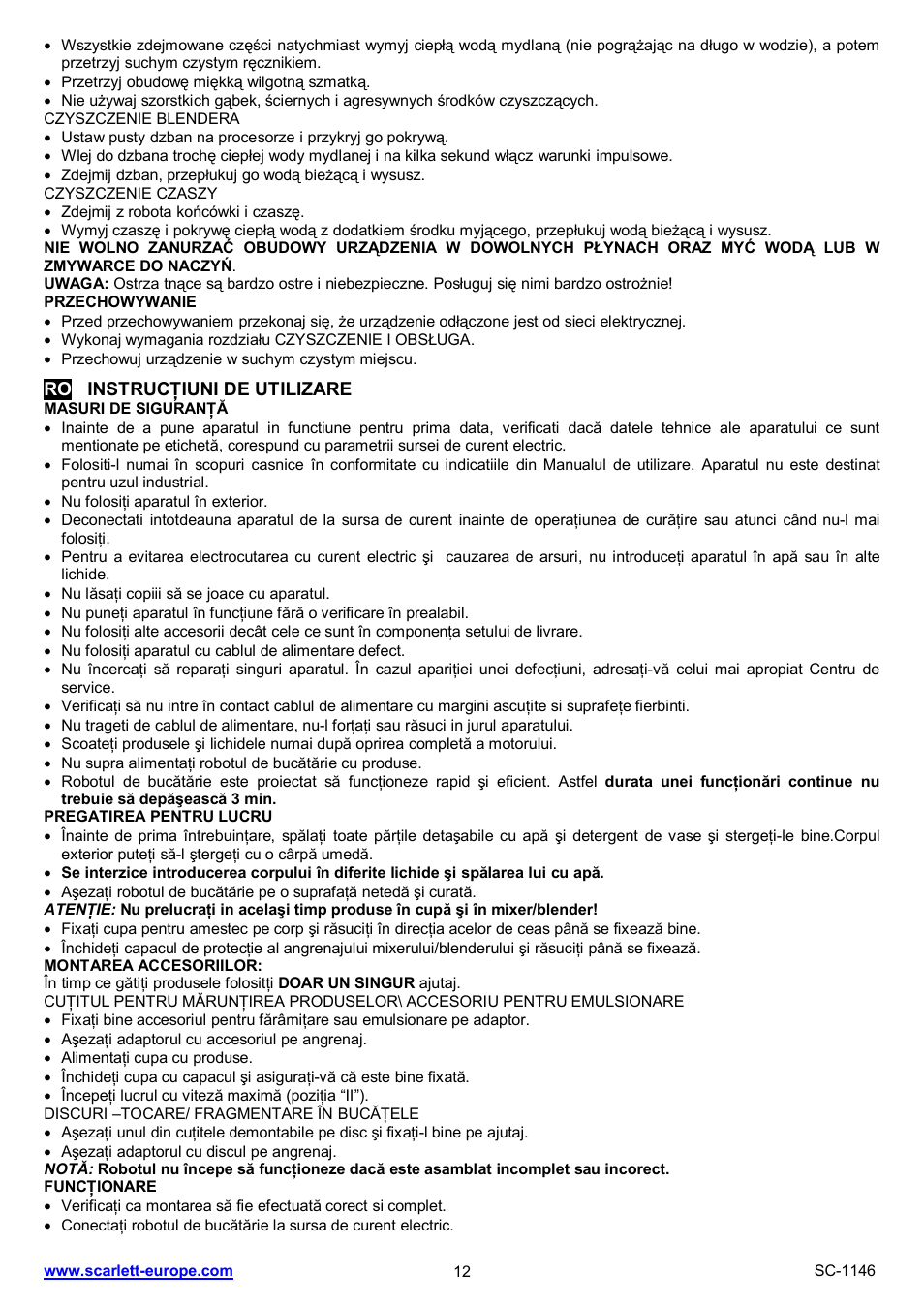 Scarlett SC-1146 User Manual | Page 12 / 27