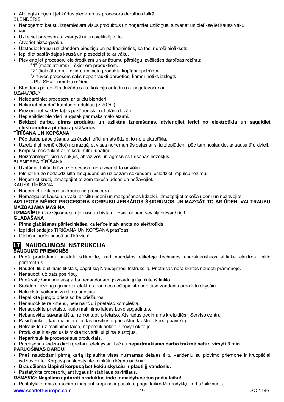 Scarlett SC-1146 User Manual | Page 19 / 27