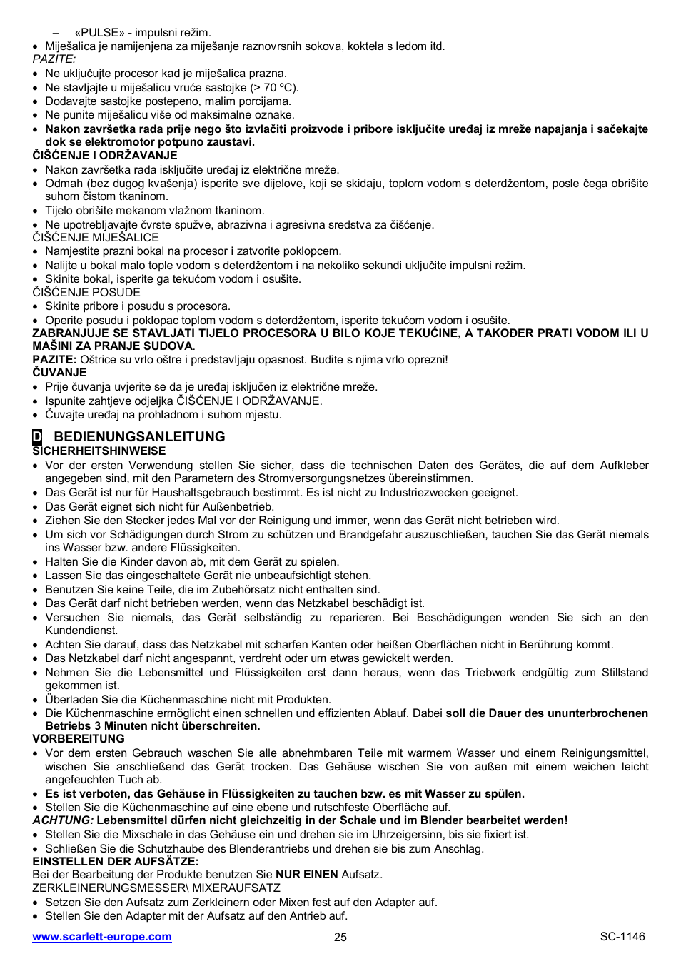 Scarlett SC-1146 User Manual | Page 25 / 27