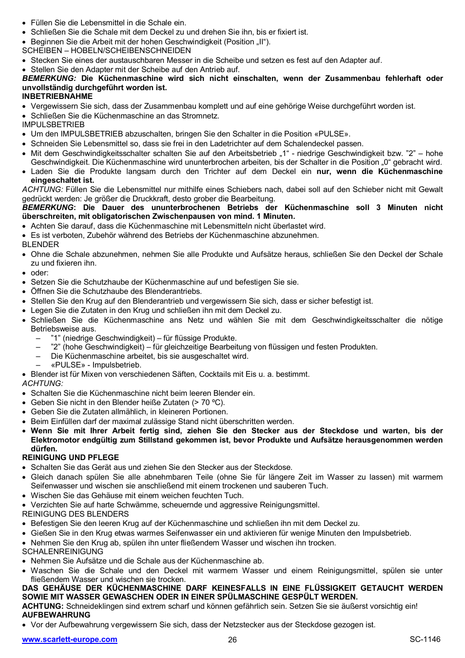 Scarlett SC-1146 User Manual | Page 26 / 27