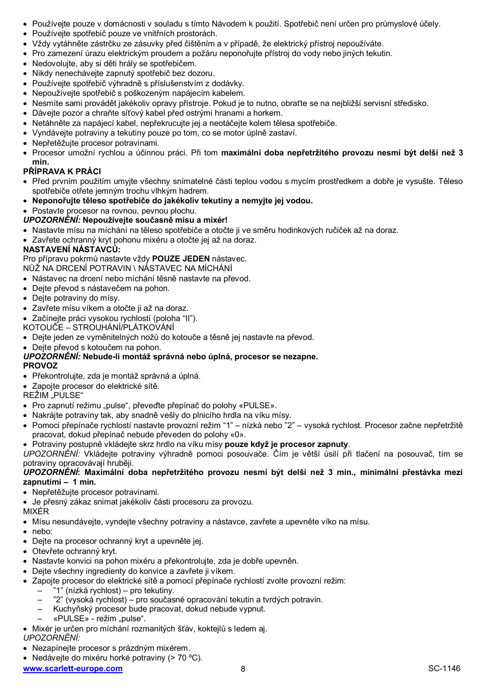 Scarlett SC-1146 User Manual | Page 8 / 27