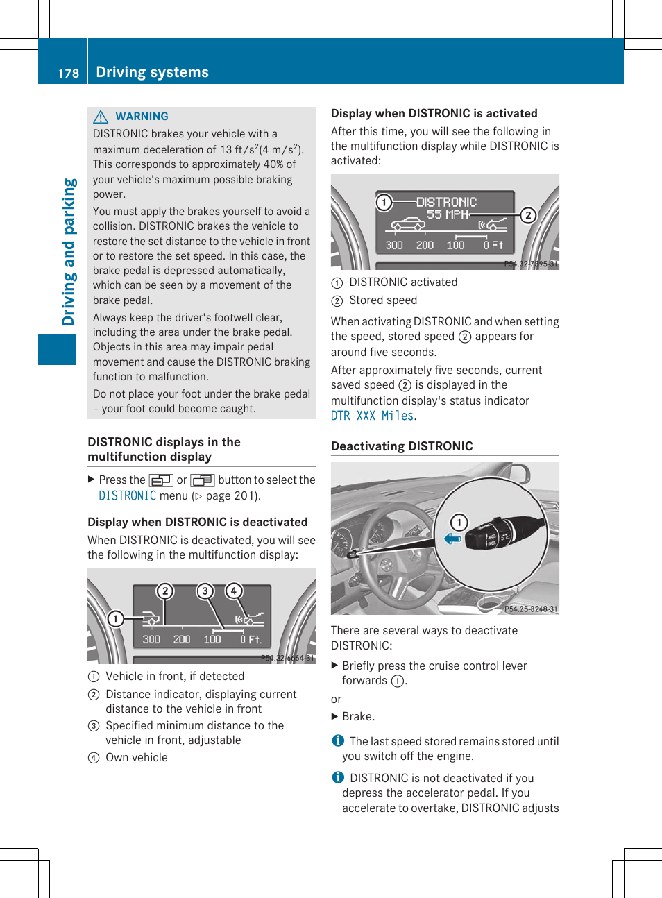 Driving and parking, Driving systems | Mercedes-Benz R-Class 2012 Owners Manual User Manual | Page 180 / 368