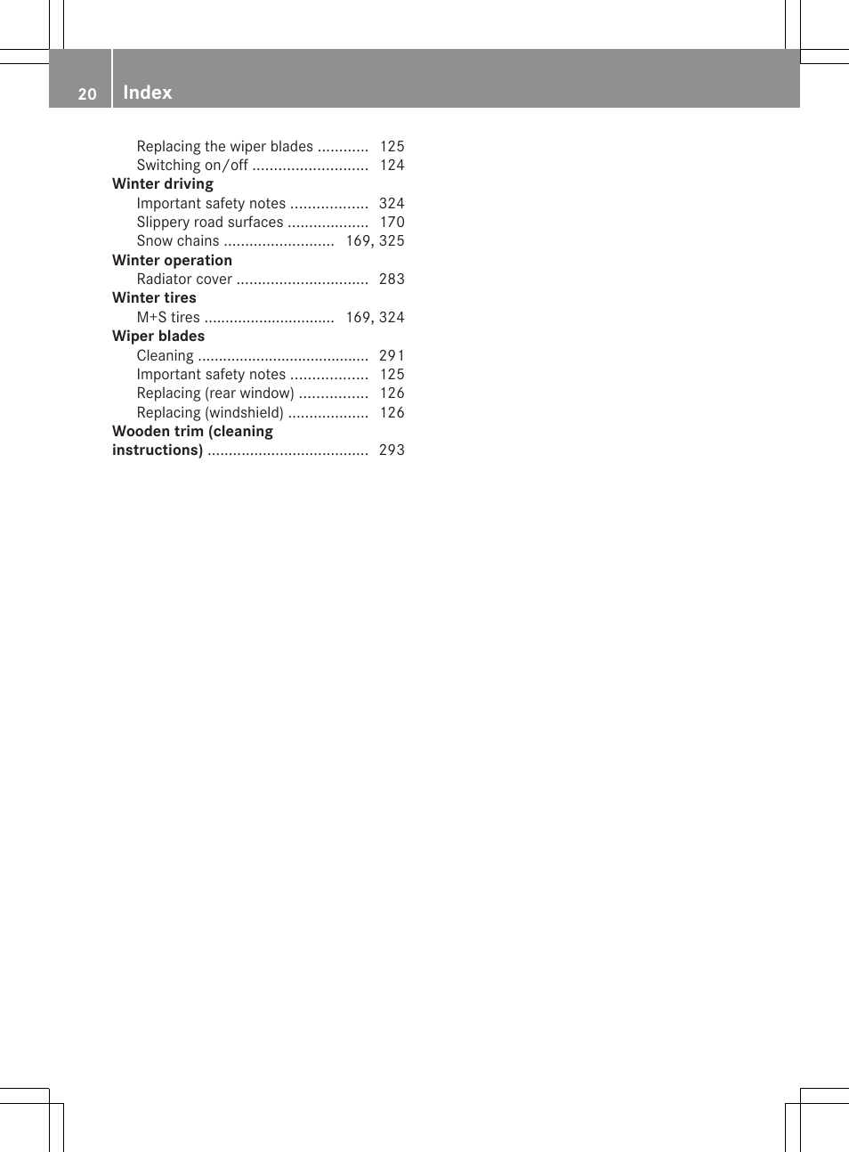 Index | Mercedes-Benz R-Class 2012 Owners Manual User Manual | Page 22 / 368