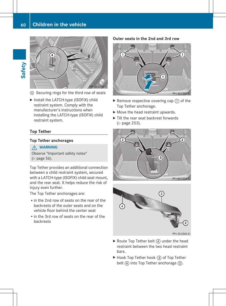Safety, Children in the vehicle | Mercedes-Benz R-Class 2012 Owners Manual User Manual | Page 62 / 368