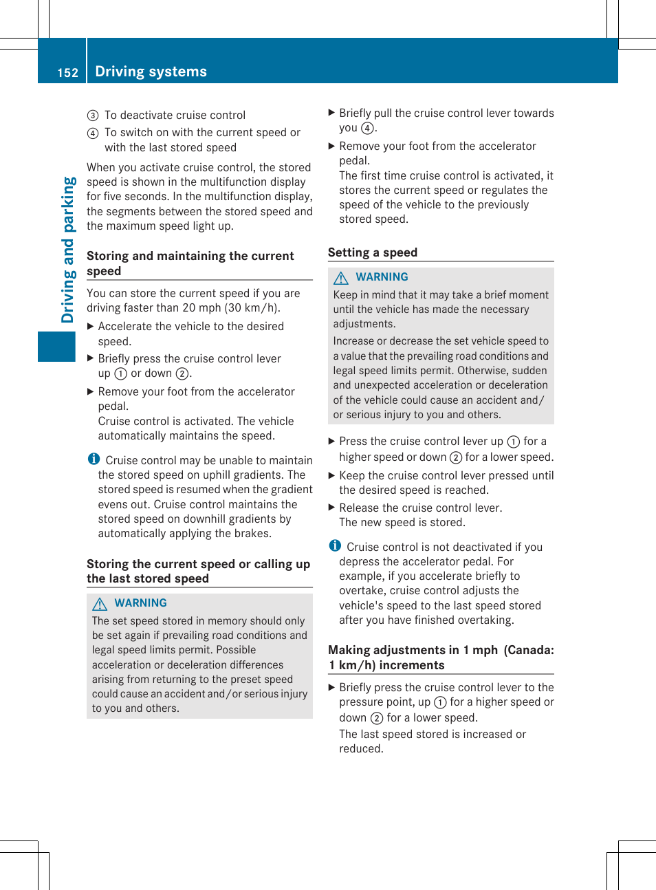 Driving and parking, Driving systems | Mercedes-Benz GLK-Class 2012 Owners Manual User Manual | Page 154 / 316