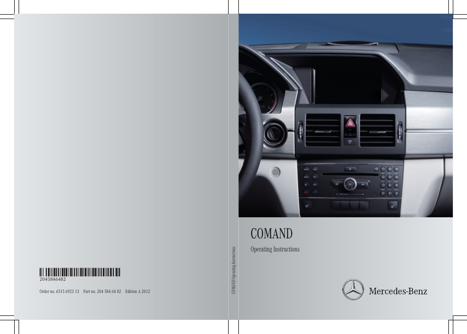 Mercedes-Benz GLK-Class 2012 COMAND Manual User Manual | 182 pages