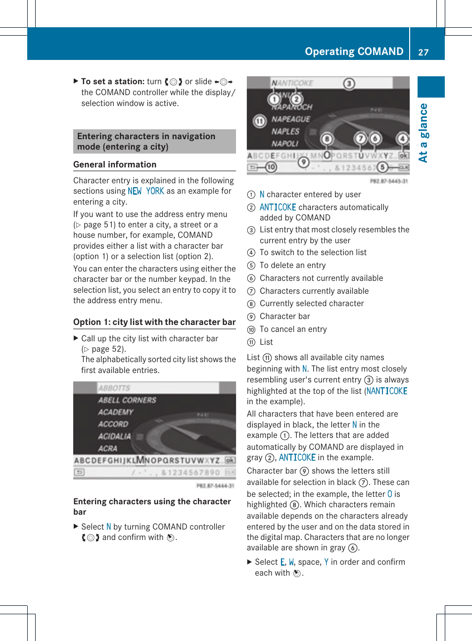 At a glance, Operating comand | Mercedes-Benz GLK-Class 2012 COMAND Manual User Manual | Page 29 / 182