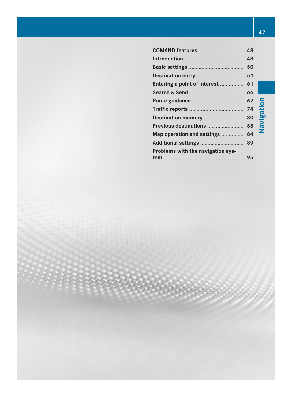 Mercedes-Benz GLK-Class 2012 COMAND Manual User Manual | Page 49 / 182