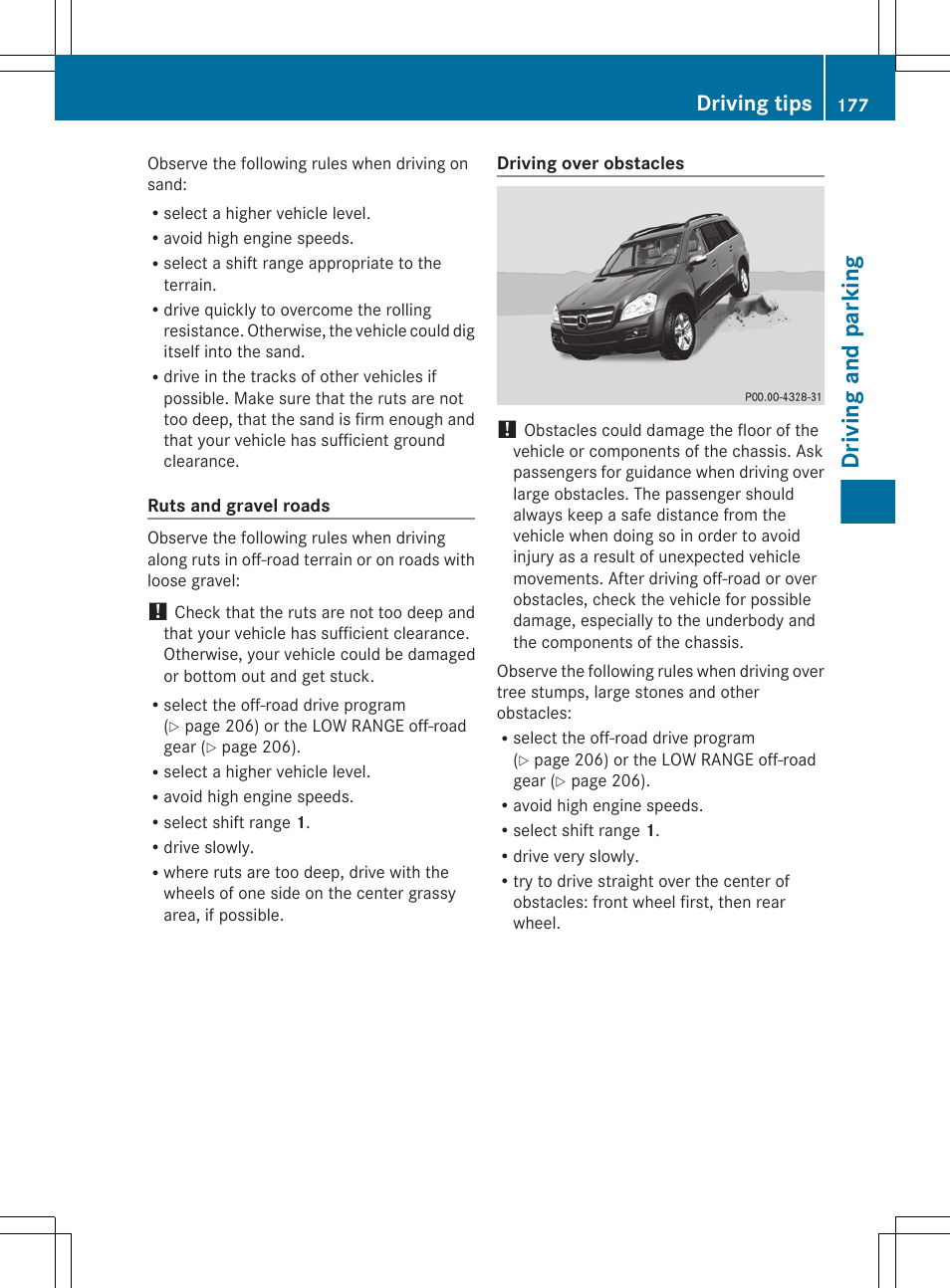 Driving and parking, Driving tips | Mercedes-Benz GL-Class 2012 Owners Manual User Manual | Page 179 / 384