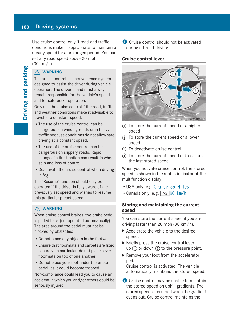 Driving and parking, Driving systems | Mercedes-Benz GL-Class 2012 Owners Manual User Manual | Page 182 / 384