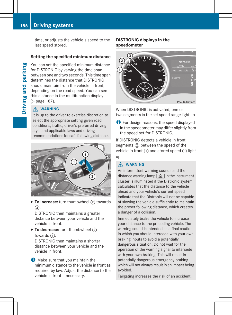 Driving and parking, Driving systems | Mercedes-Benz GL-Class 2012 Owners Manual User Manual | Page 188 / 384