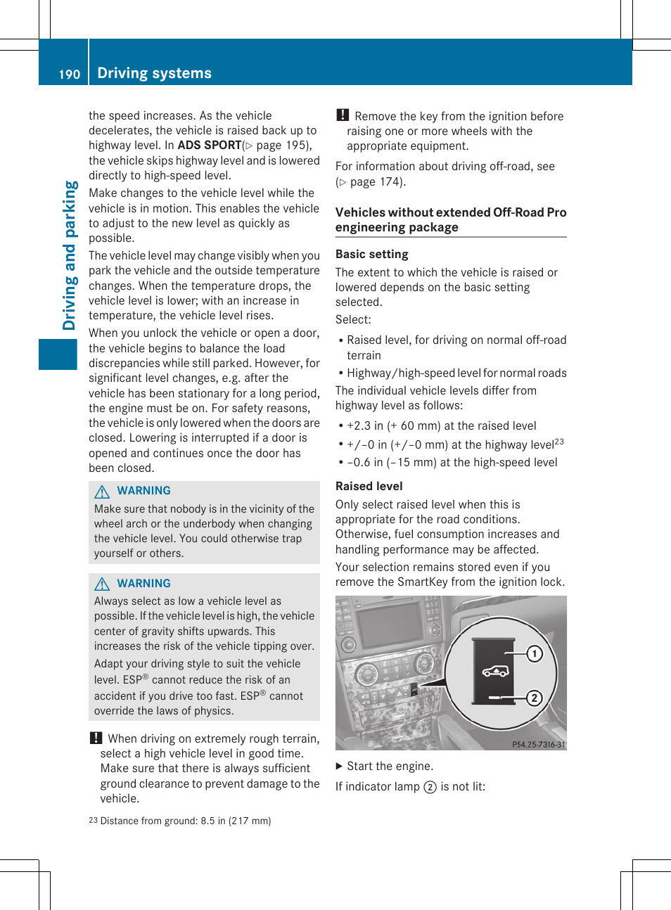 Driving and parking, Driving systems | Mercedes-Benz GL-Class 2012 Owners Manual User Manual | Page 192 / 384
