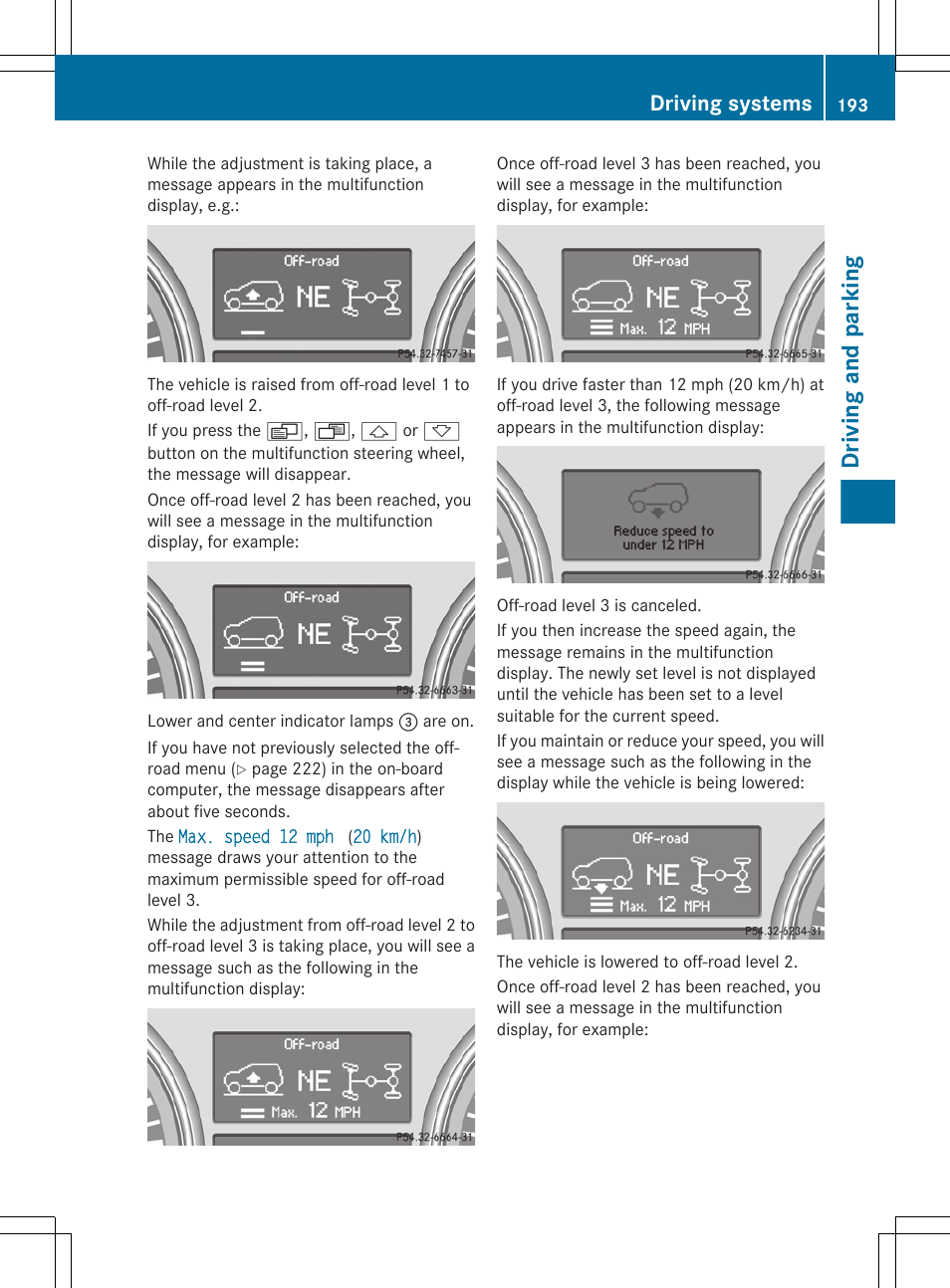Driving and parking, Driving systems | Mercedes-Benz GL-Class 2012 Owners Manual User Manual | Page 195 / 384