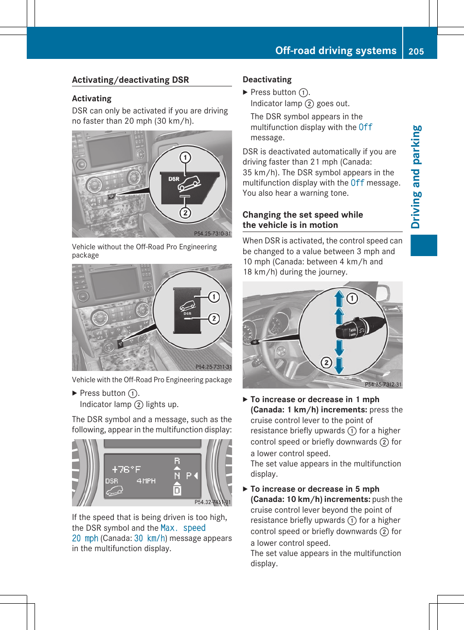 Driving and parking, Off-road driving systems | Mercedes-Benz GL-Class 2012 Owners Manual User Manual | Page 207 / 384