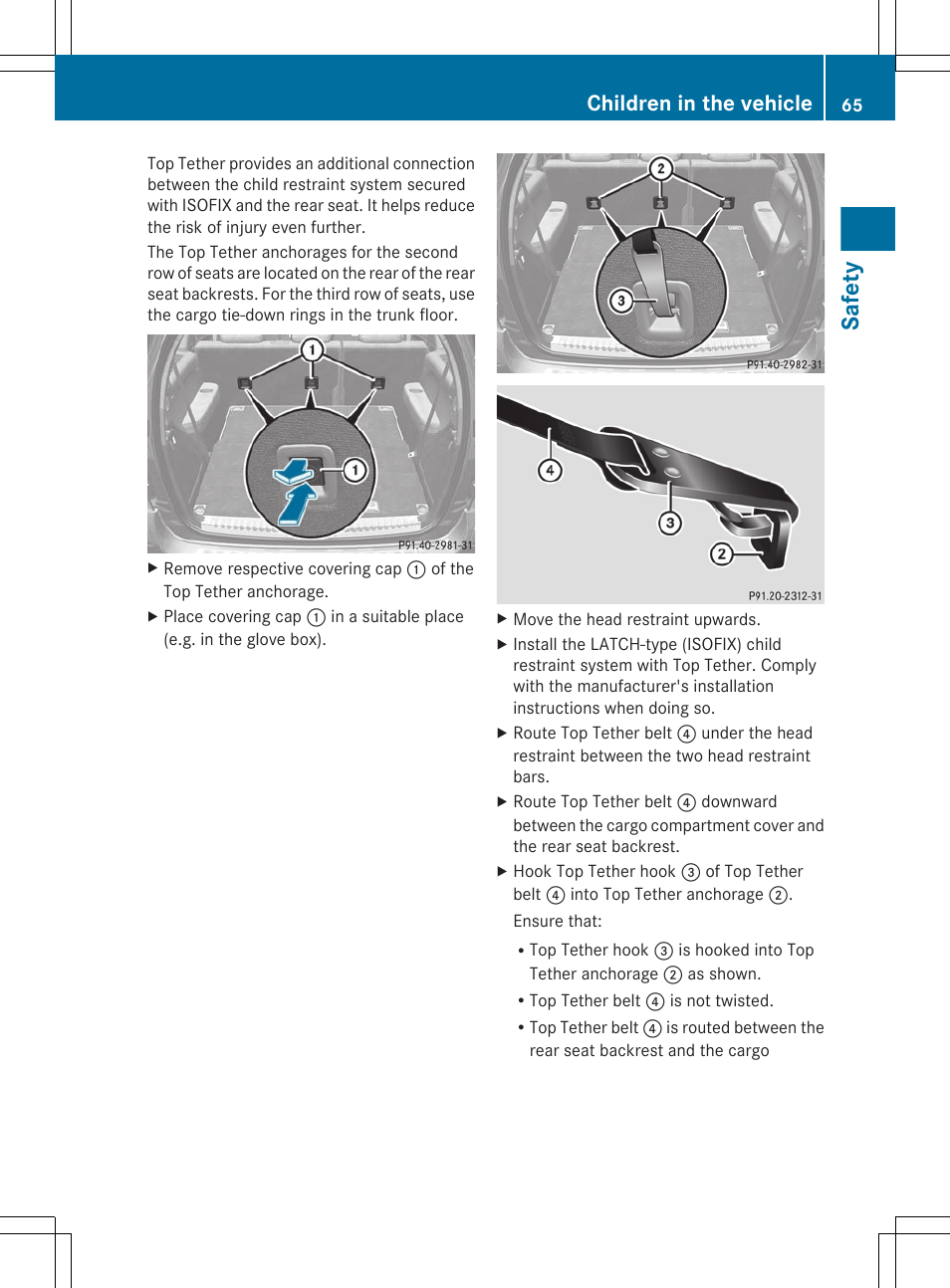 Safety, Children in the vehicle | Mercedes-Benz GL-Class 2012 Owners Manual User Manual | Page 67 / 384