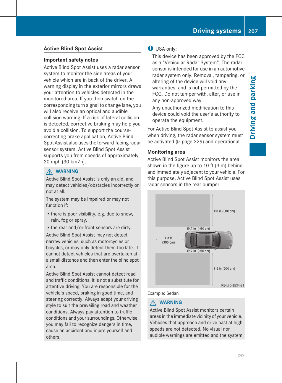 Driving and parking, Driving systems | Mercedes-Benz E-Sedan 2012 Owners Manual User Manual | Page 209 / 396