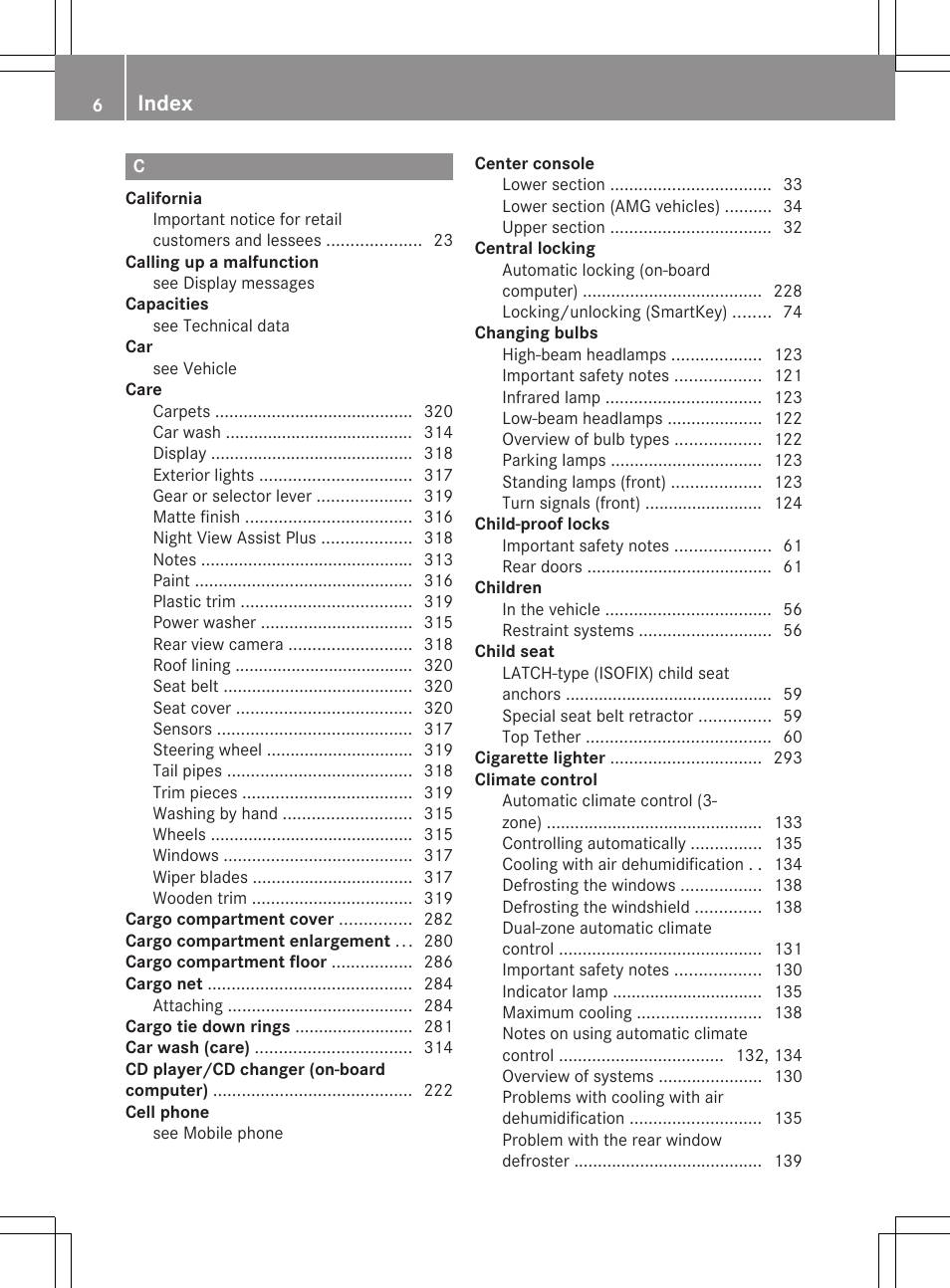 Index | Mercedes-Benz E-Sedan 2012 Owners Manual User Manual | Page 8 / 396