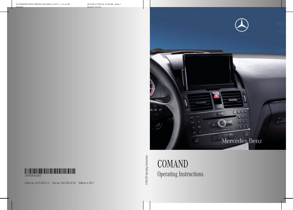 Mercedes-Benz GLK-Class 2011 COMAND Manual User Manual | 190 pages