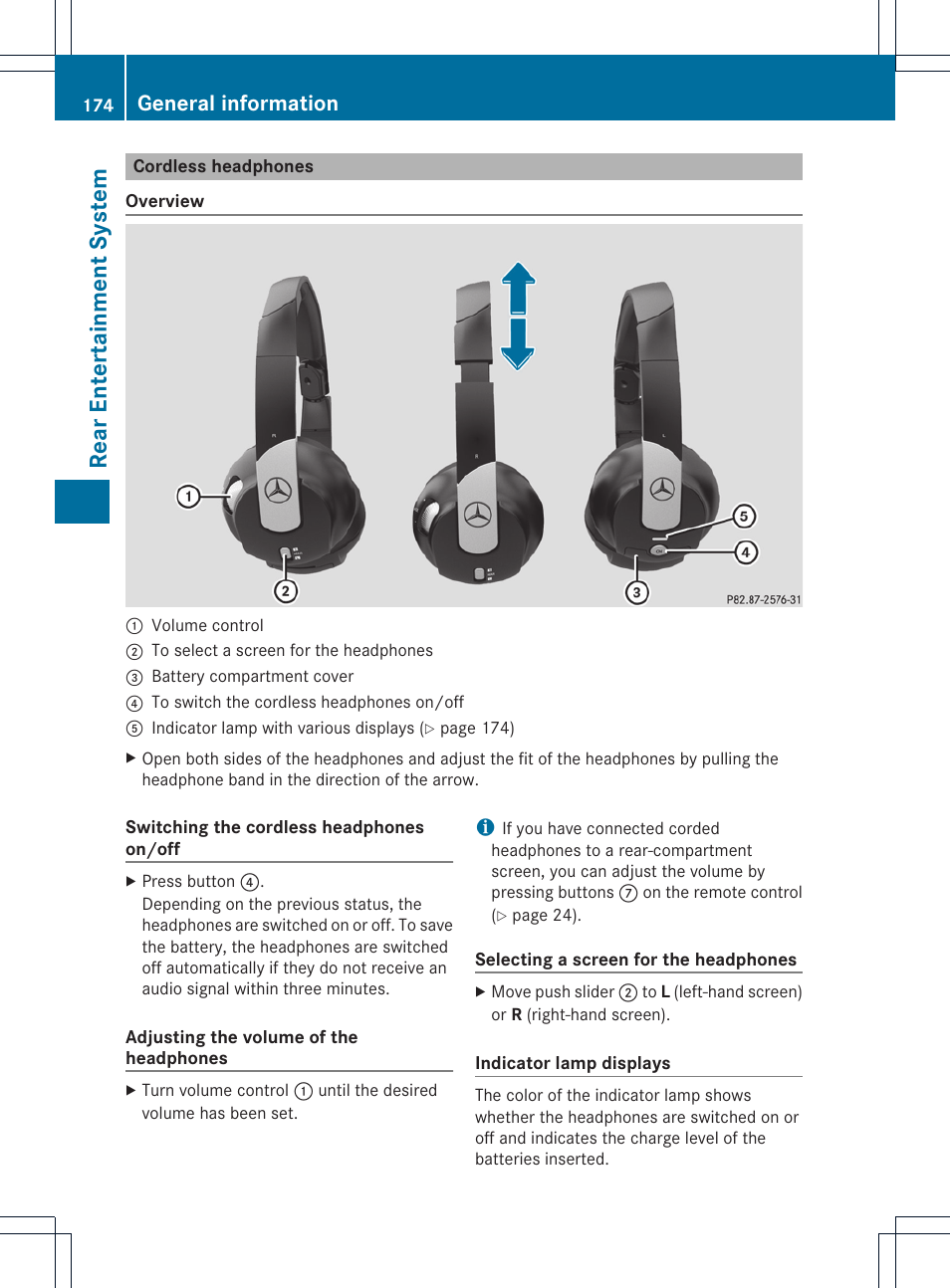 Rea rent er tai nme nt sy ste m, General information | Mercedes-Benz E-Coupe 2011 COMAND Manual User Manual | Page 176 / 194