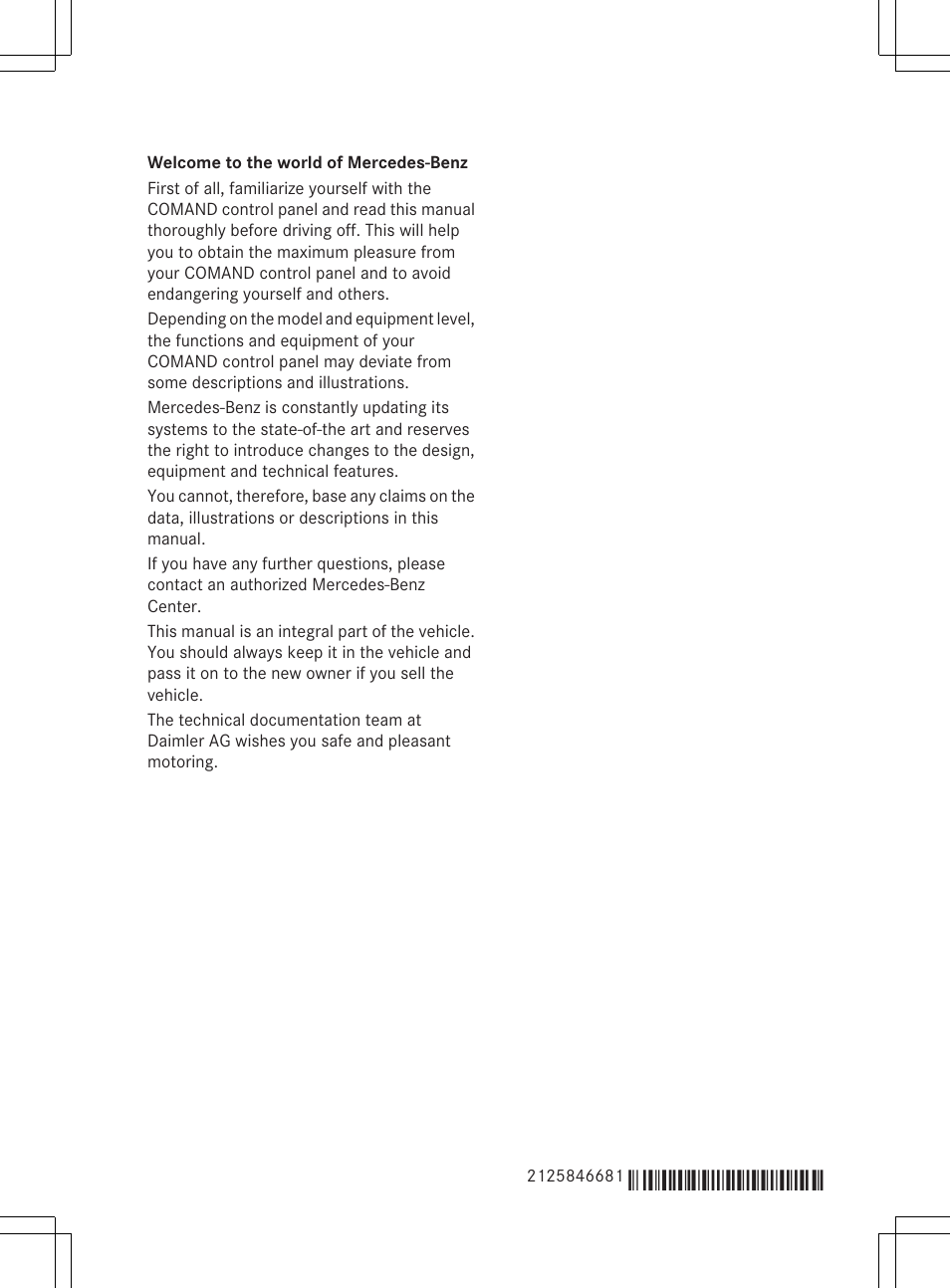 6515691013_buchblock.pdf | Mercedes-Benz E-Coupe 2011 COMAND Manual User Manual | Page 3 / 194