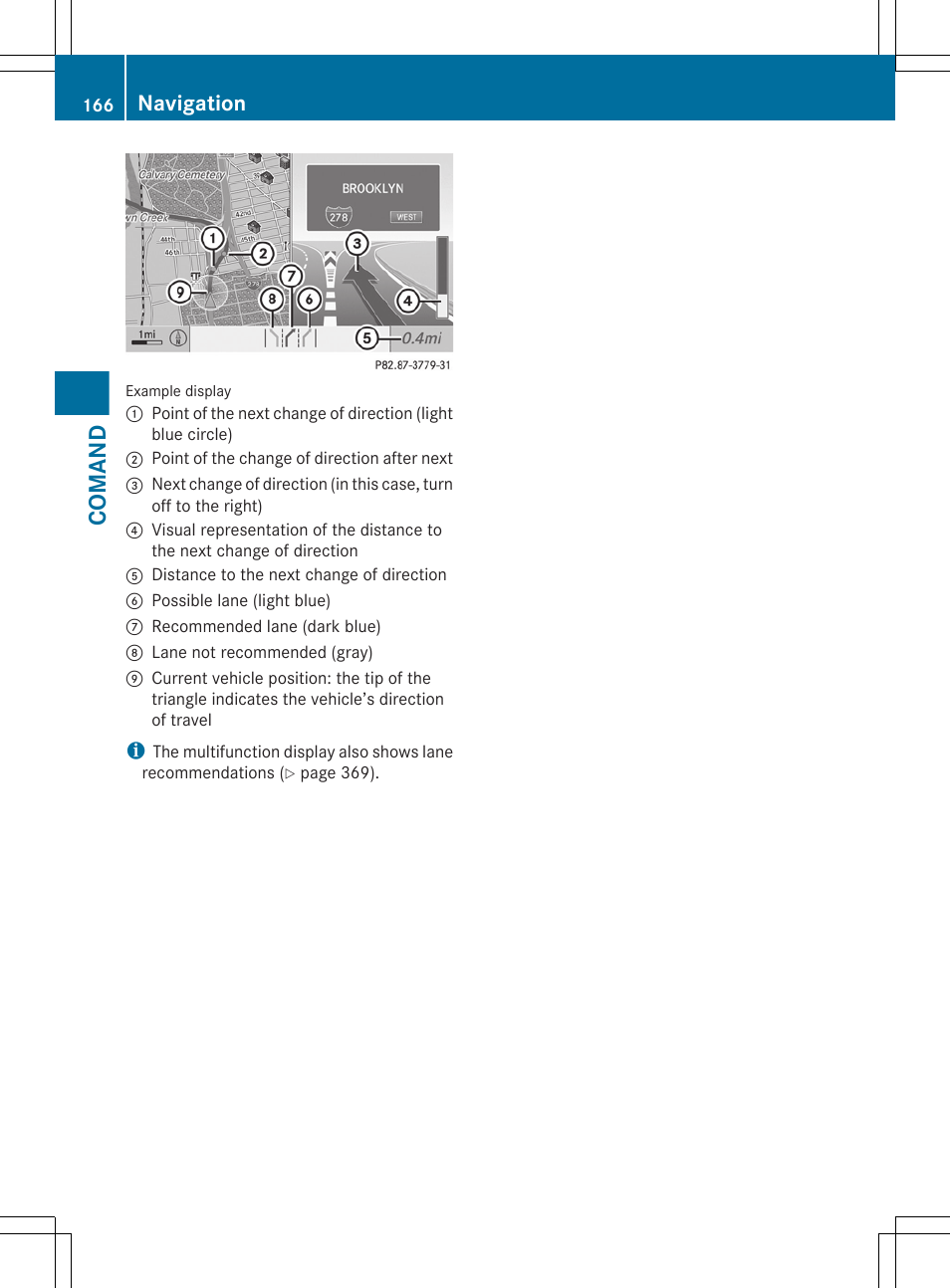 Comand, Navigation | Mercedes-Benz S-Class 2011 User Manual | Page 168 / 524