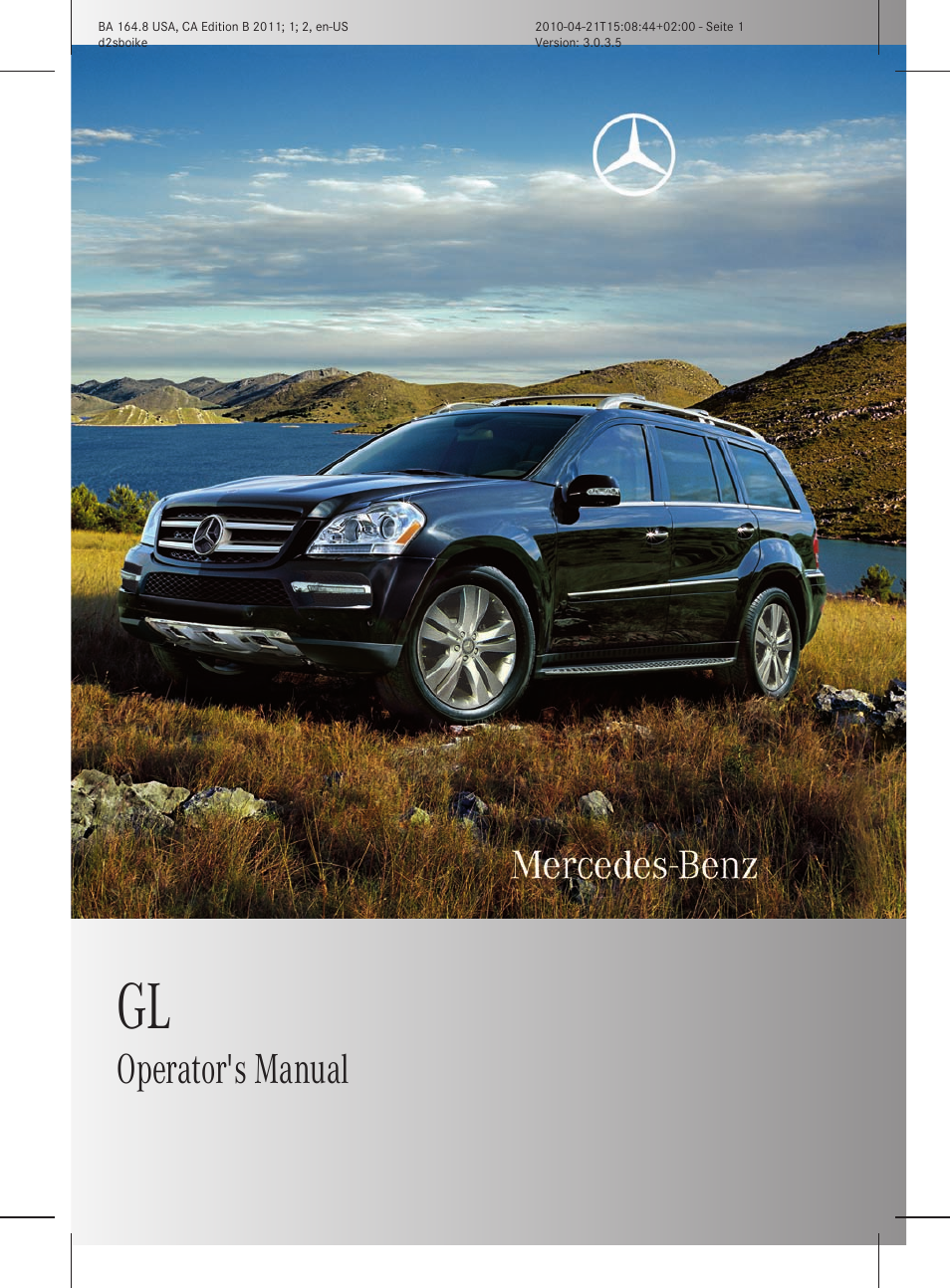 Mercedes-Benz GL-Class 2011 Owners Manual User Manual | 376 pages