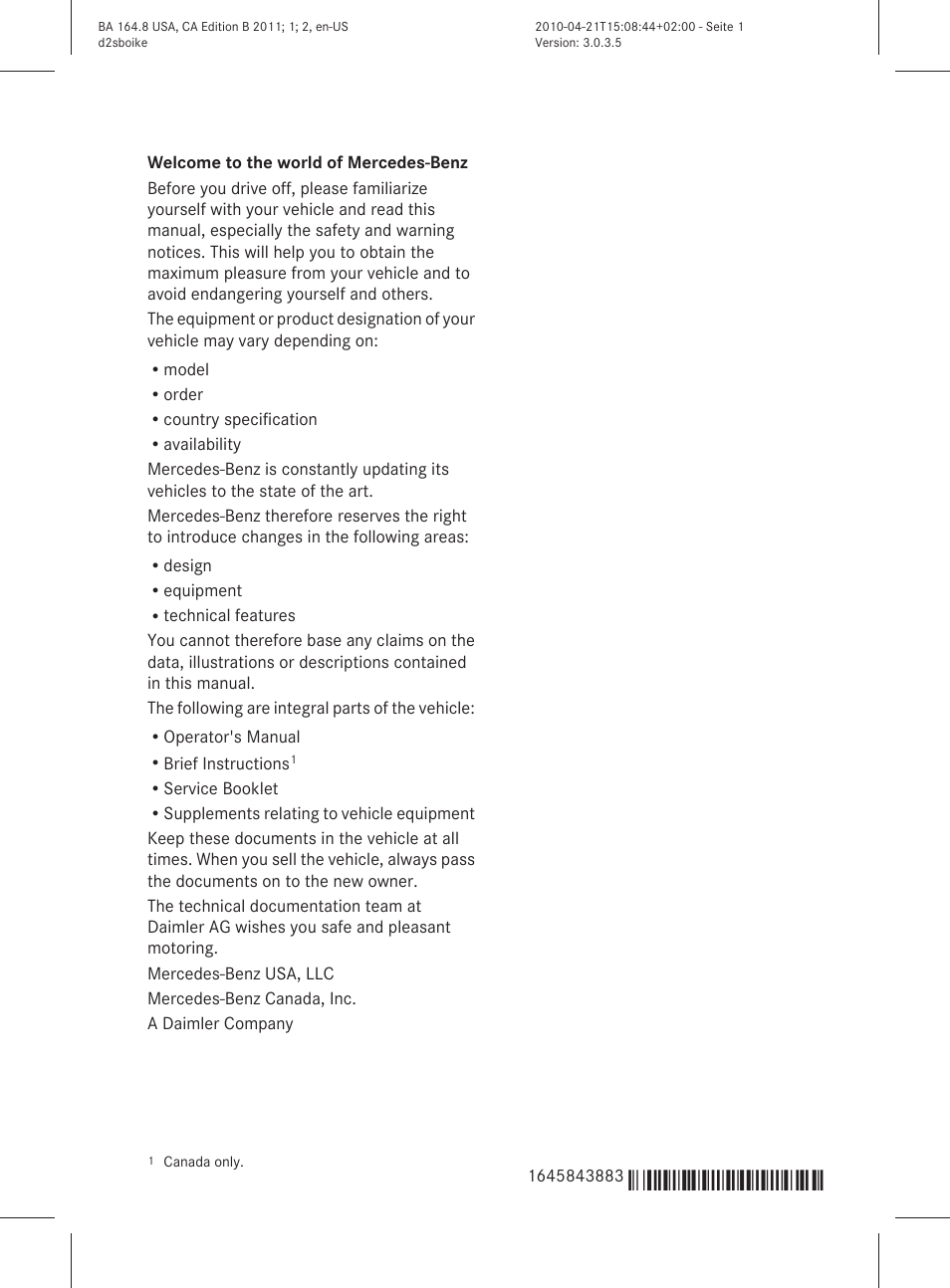 Mercedes-Benz GL-Class 2011 Owners Manual User Manual | Page 3 / 376