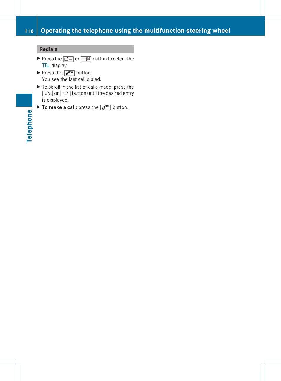 Tel epho ne | Mercedes-Benz CLS-Class 2011 COMAND Manual User Manual | Page 118 / 214