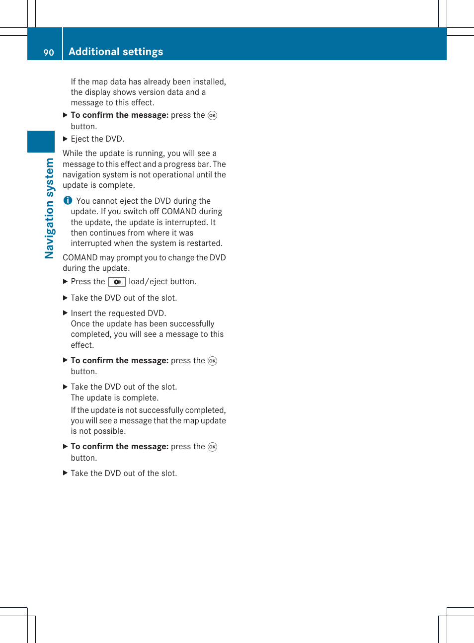 Navigation system, Additional settings | Mercedes-Benz CLS-Class 2011 COMAND Manual User Manual | Page 92 / 214