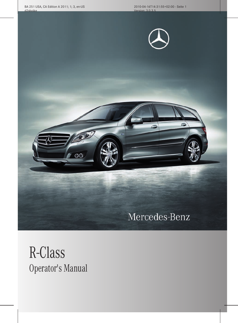 Mercedes-Benz G-Class 2011 Owners Manual User Manual | 364 pages