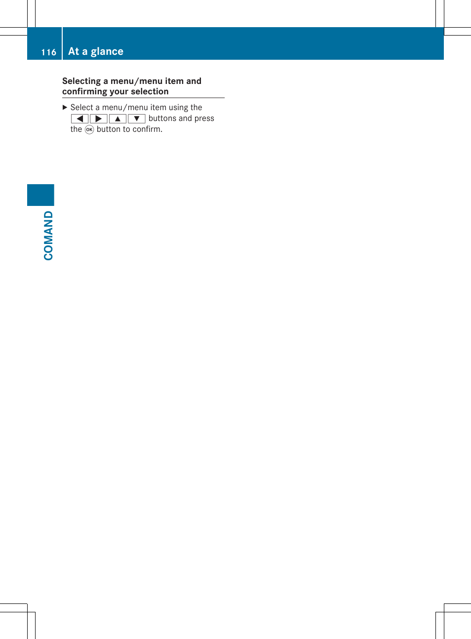 Comand, At a glance | Mercedes-Benz CL-Class 2011 User Manual | Page 118 / 480