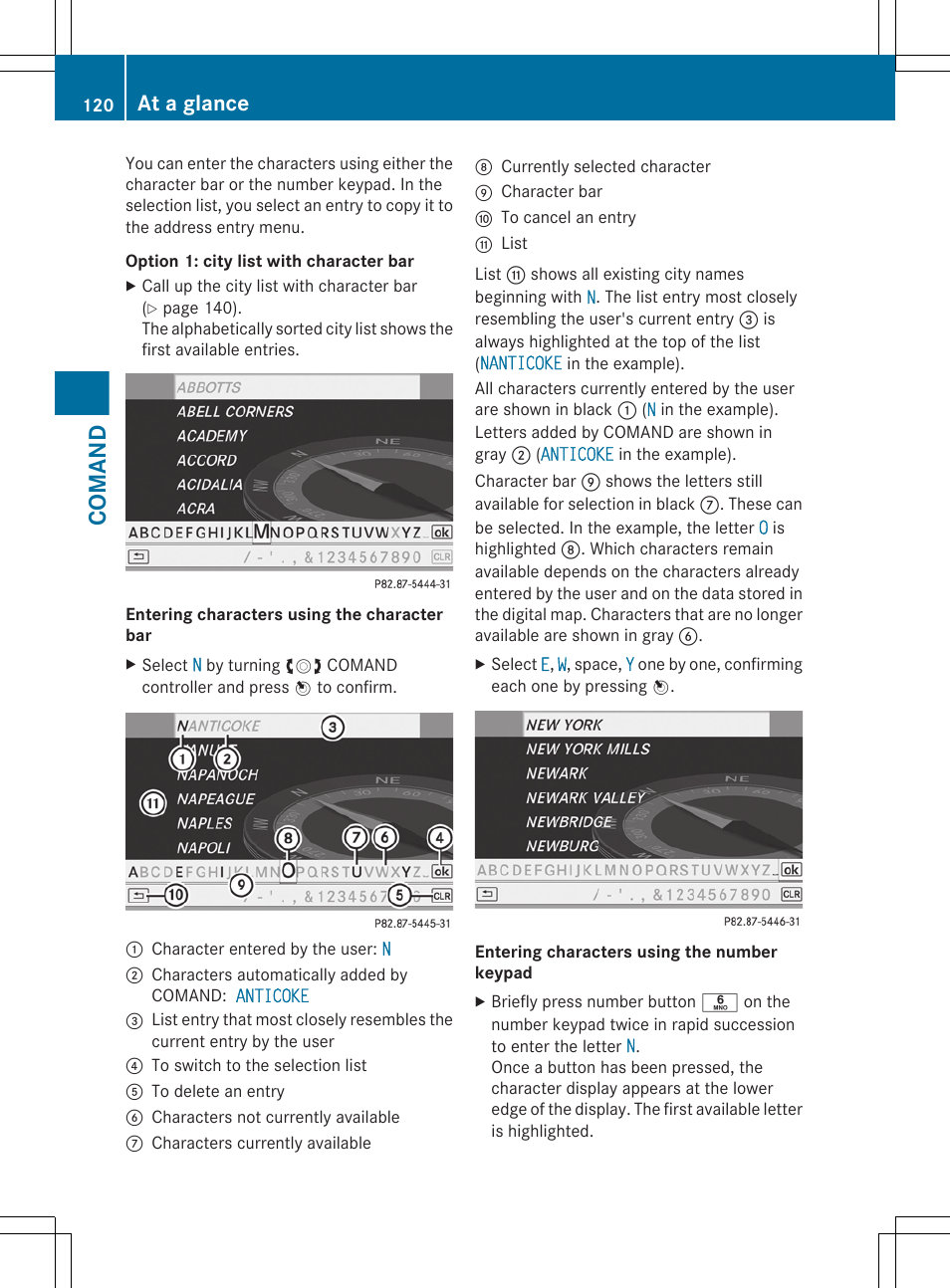 Comand, At a glance | Mercedes-Benz CL-Class 2011 User Manual | Page 122 / 480