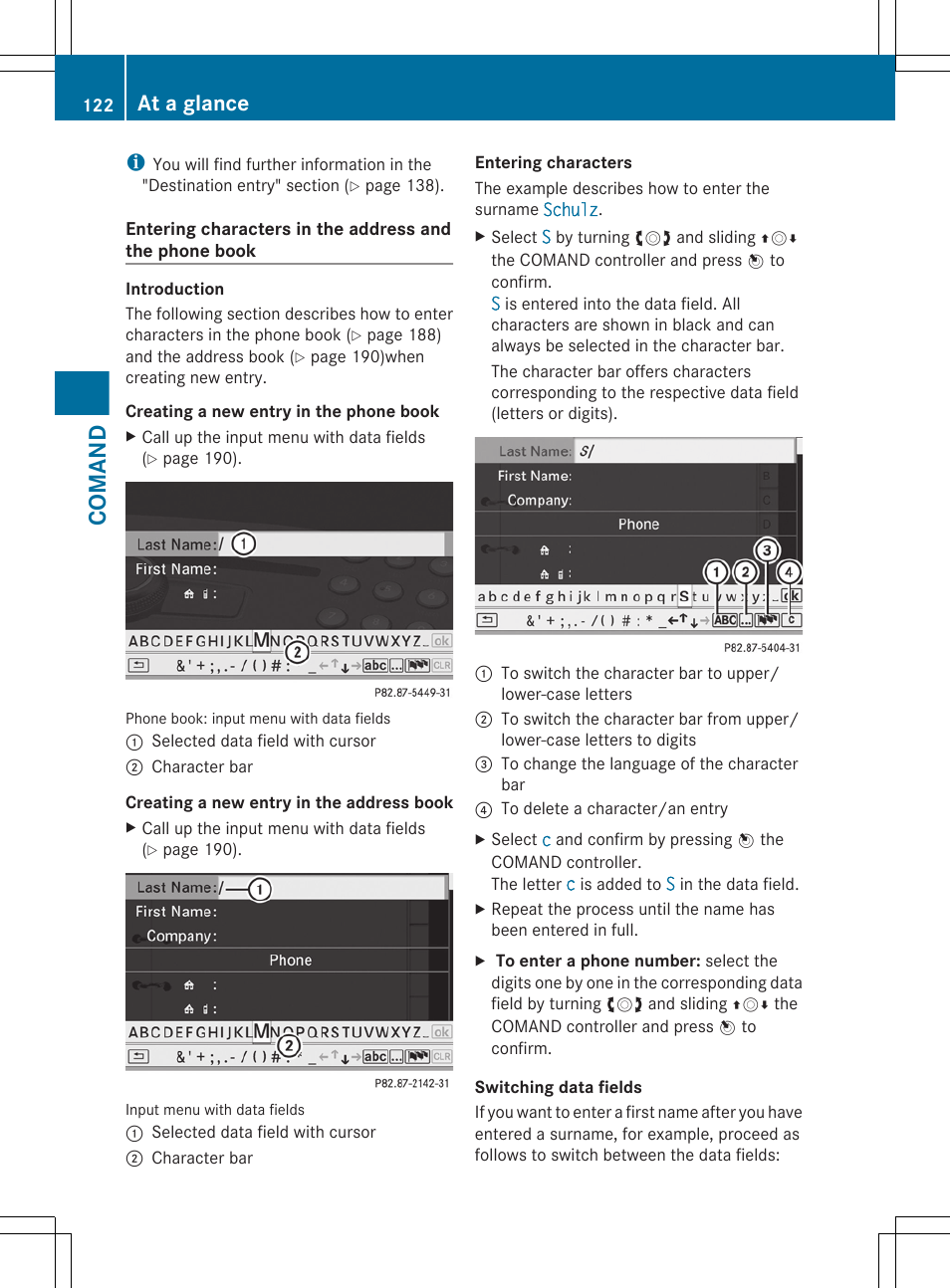 Comand, At a glance | Mercedes-Benz CL-Class 2011 User Manual | Page 124 / 480