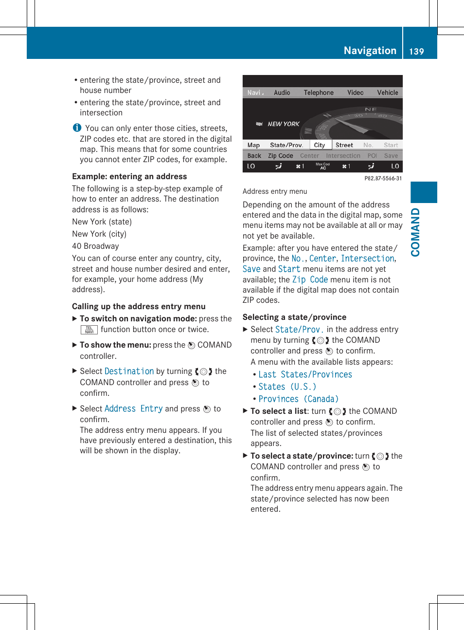 Comand, Navigation | Mercedes-Benz CL-Class 2011 User Manual | Page 141 / 480