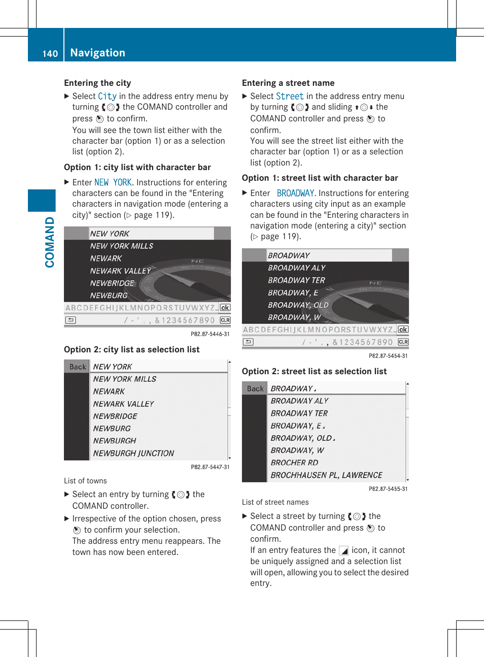 Comand, Navigation | Mercedes-Benz CL-Class 2011 User Manual | Page 142 / 480