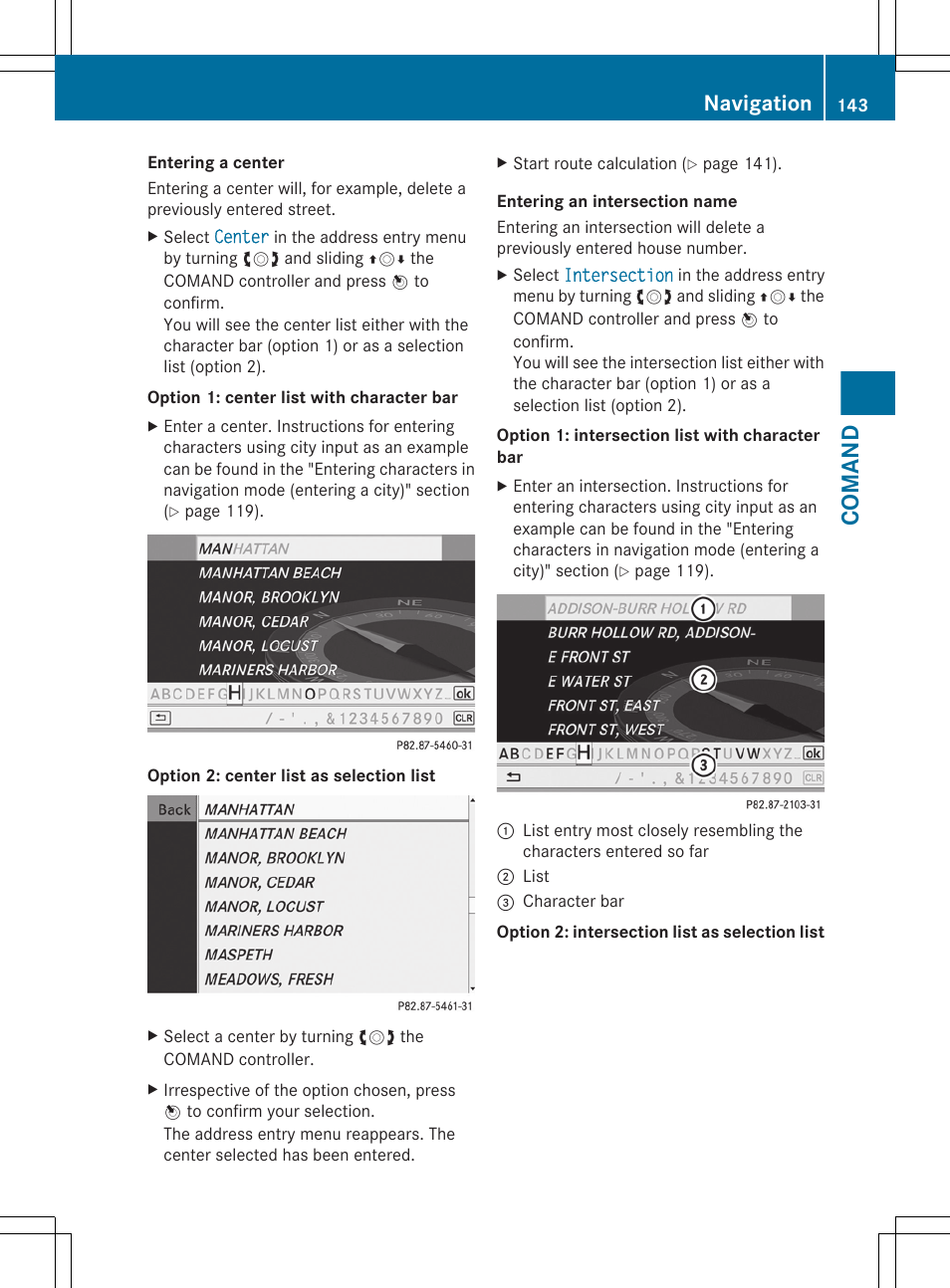 Comand, Navigation | Mercedes-Benz CL-Class 2011 User Manual | Page 145 / 480