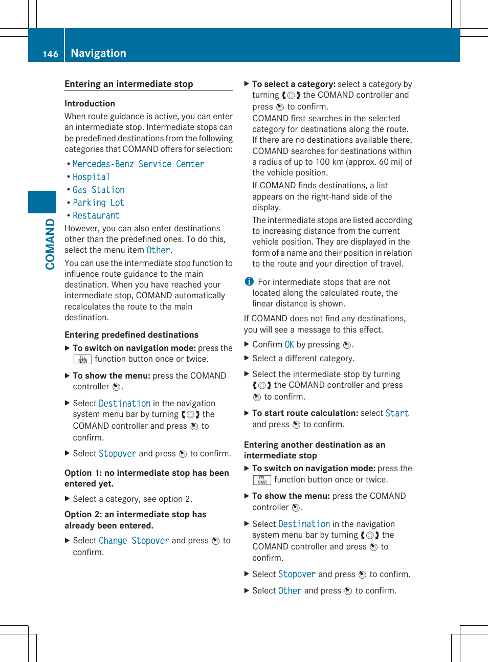 Comand, Navigation | Mercedes-Benz CL-Class 2011 User Manual | Page 148 / 480