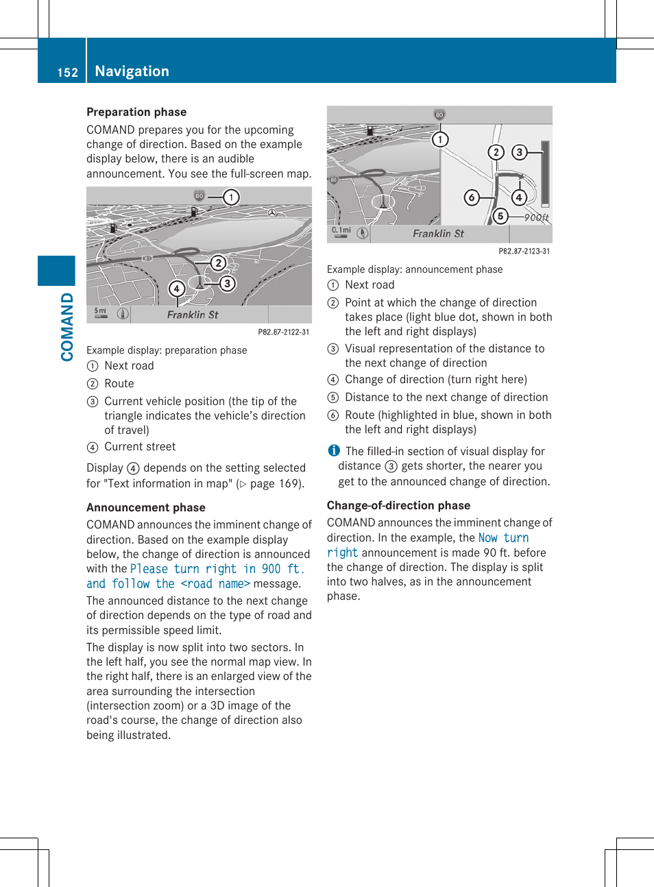 Comand, Navigation | Mercedes-Benz CL-Class 2011 User Manual | Page 154 / 480