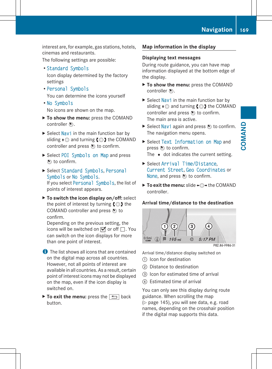 Comand, Navigation | Mercedes-Benz CL-Class 2011 User Manual | Page 171 / 480