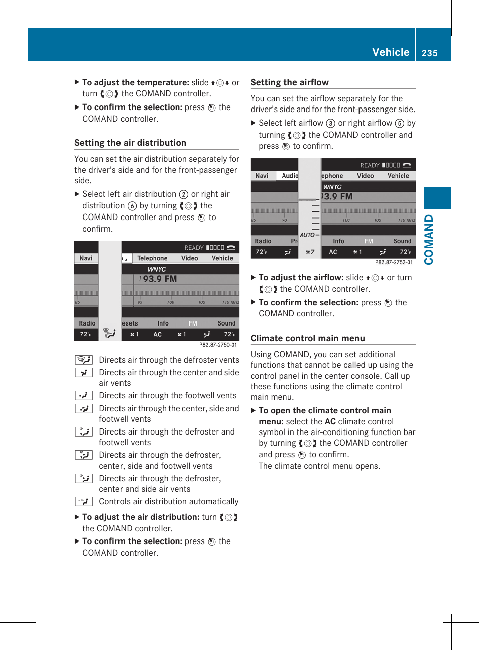 Comand, Vehicle | Mercedes-Benz CL-Class 2011 User Manual | Page 237 / 480