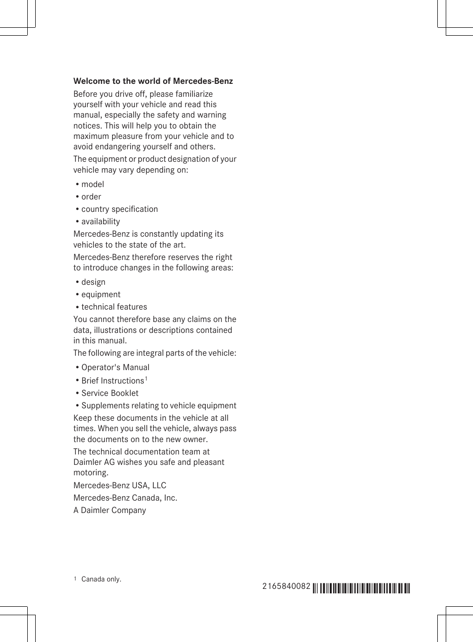 Mercedes-Benz CL-Class 2011 User Manual | Page 3 / 480