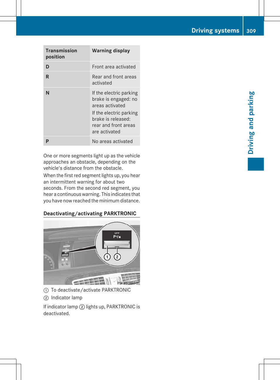 Driving and parking, Driving systems | Mercedes-Benz CL-Class 2011 User Manual | Page 311 / 480