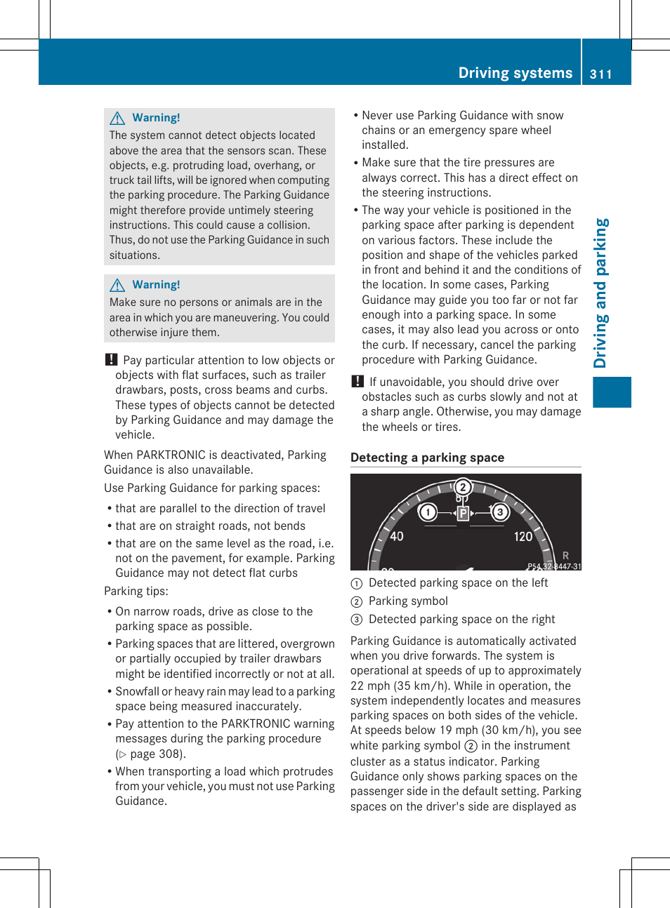 Driving and parking, Driving systems | Mercedes-Benz CL-Class 2011 User Manual | Page 313 / 480