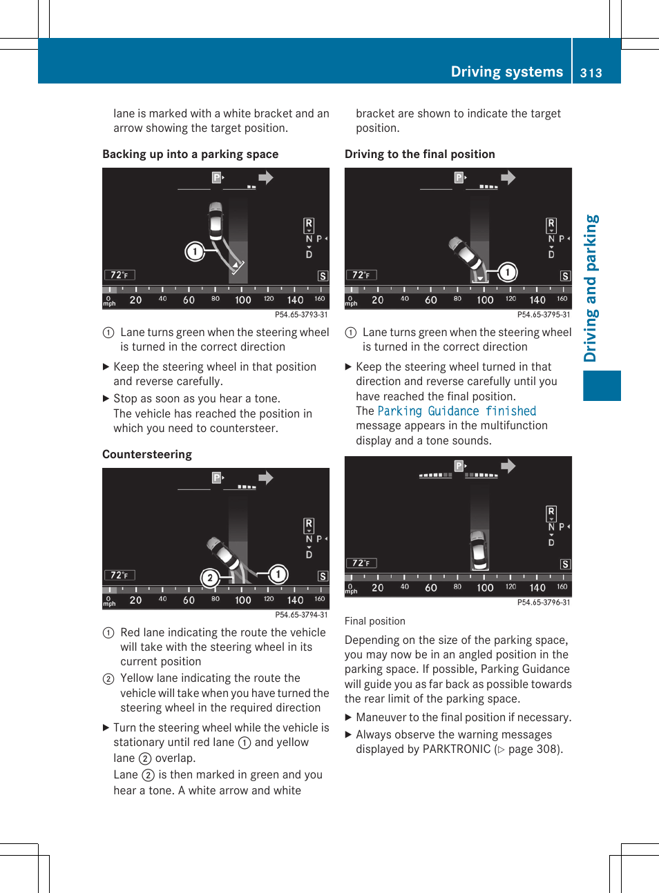 Driving and parking, Driving systems | Mercedes-Benz CL-Class 2011 User Manual | Page 315 / 480