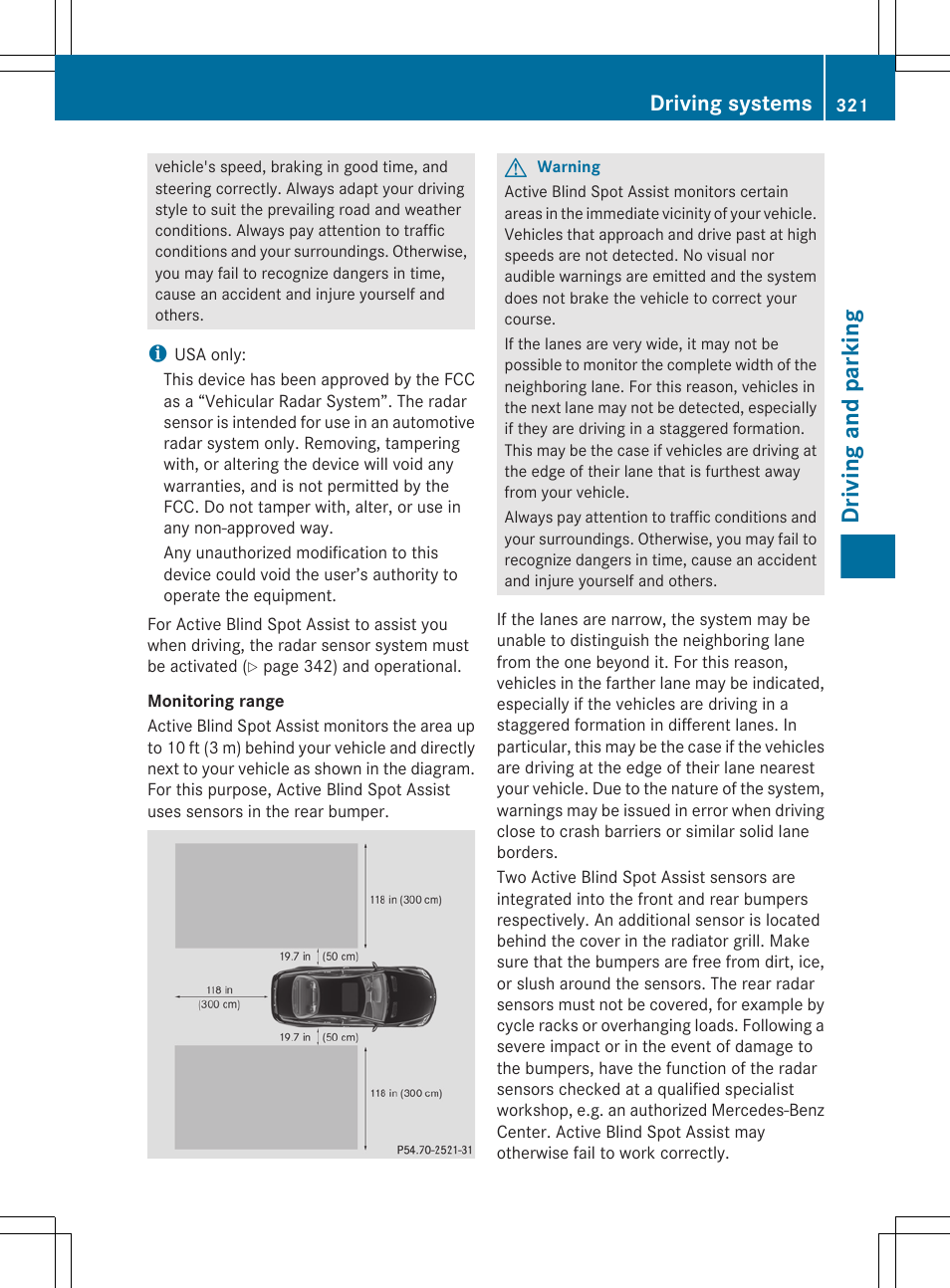 Driving and parking, Driving systems | Mercedes-Benz CL-Class 2011 User Manual | Page 323 / 480