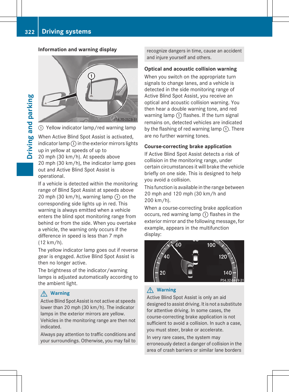 Driving and parking, Driving systems | Mercedes-Benz CL-Class 2011 User Manual | Page 324 / 480