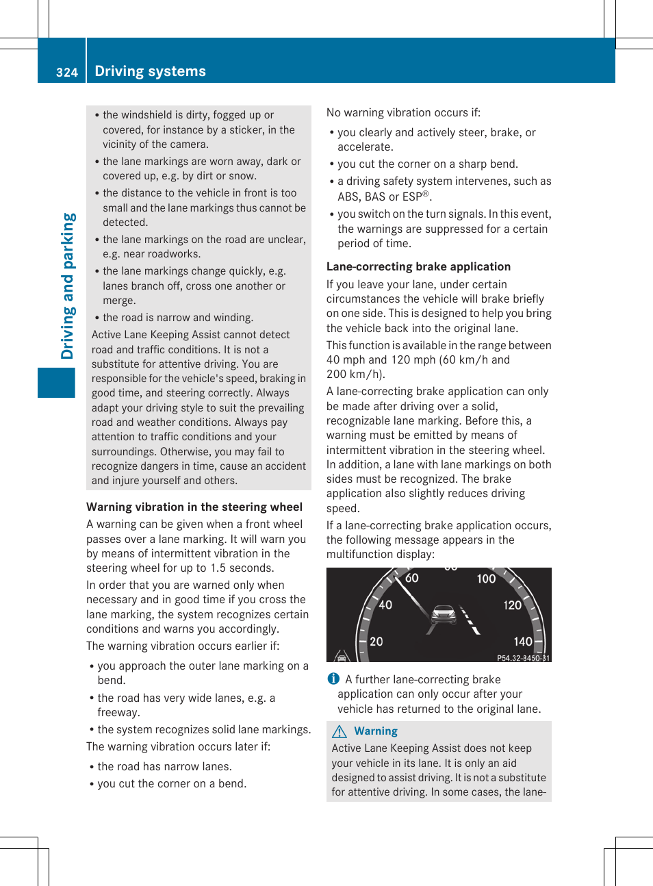 Driving and parking, Driving systems | Mercedes-Benz CL-Class 2011 User Manual | Page 326 / 480