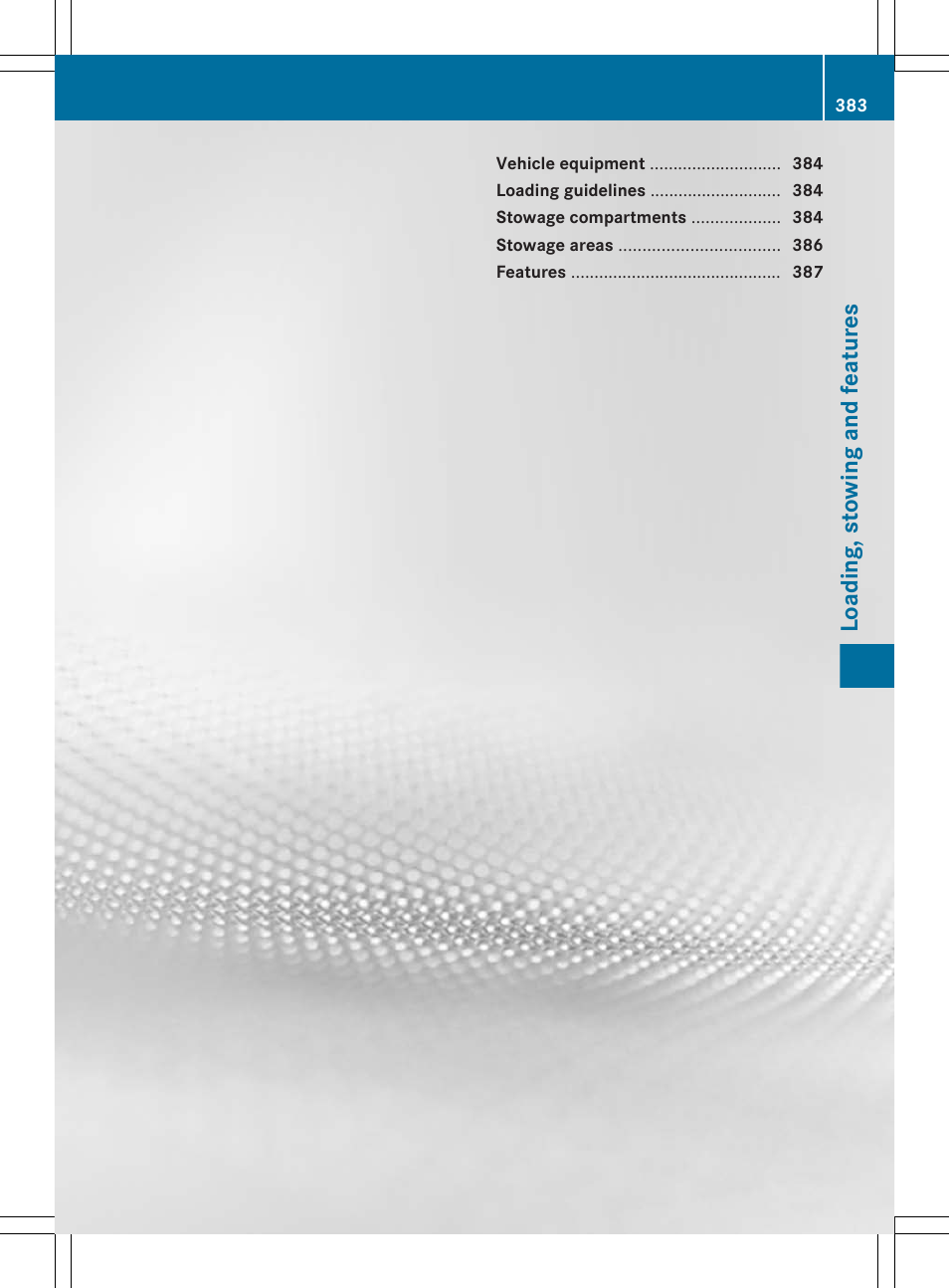 Loading, stowing and features | Mercedes-Benz CL-Class 2011 User Manual | Page 385 / 480